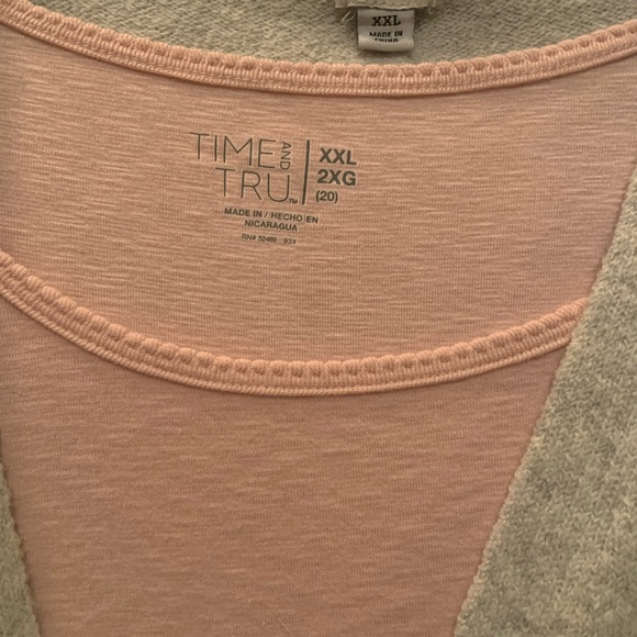 A New Day Cardigan from Target in light gray/charcoal gray & pink in size XXL. - Picture 3 of 3